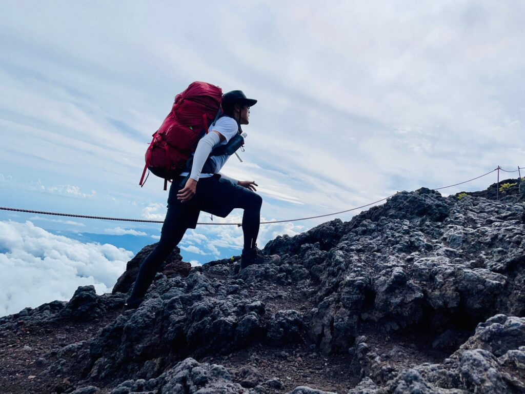 富士山登山、登りの風景